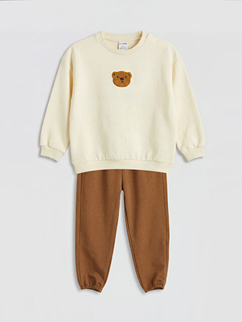 LCW baby Nakışlı Erkek Bebek Sweatshirt ve Eşofman Altı - S6A171Z1-FF7