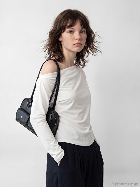 XSIDE Kayık Yaka Dökümlü  Bluz - S6A176Z8-Q6K