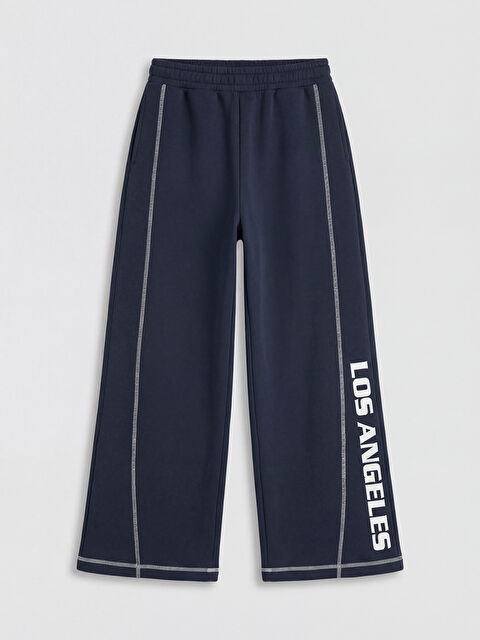 LCW Kids Los Angeles Baskılı Kız Çocuk Eşofman Altı - S6A179Z4-HRC