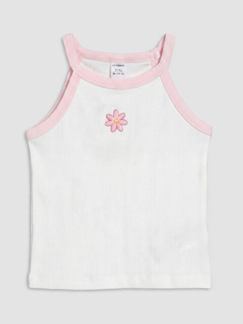 LCW Kids Çiçek Nakışlı Kız Çocuk Atlet