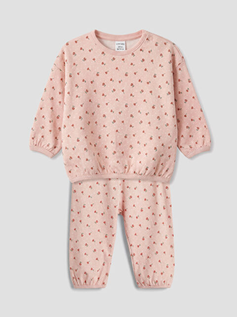 LCW baby Baskılı Kız Bebek Eşofman Takımı - S6A182Z1-LT4
