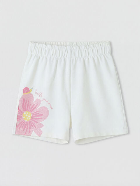 LCW Kids Kız Çocuk Çiçekli Şort