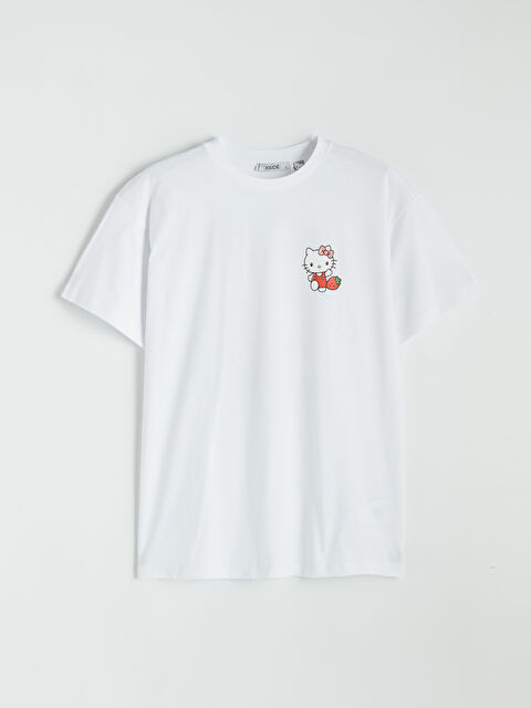 XSIDE Bisiklet Yaka Hello Kitty Baskılı Kadın Tişört