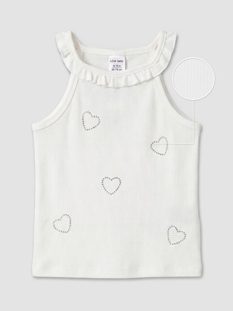 LCW Kids Halter Yaka Taşlı Kız Çocuk Atlet
