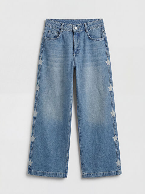 LCW Kids Wideleg Kız Çocuk Jean Pantolon - S6F191Z4-V2T