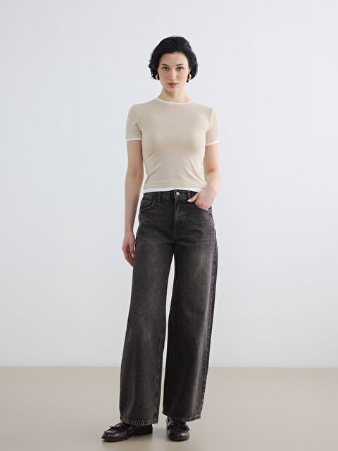 LCW Jeans Yüksek Bel Straight Fit Kadın Jean Pantolon