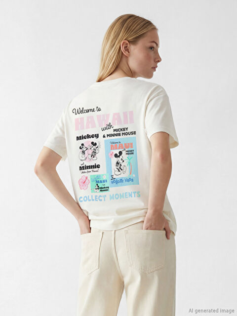 XSIDE Mickey Mouse Baskılı Kadın Tişört