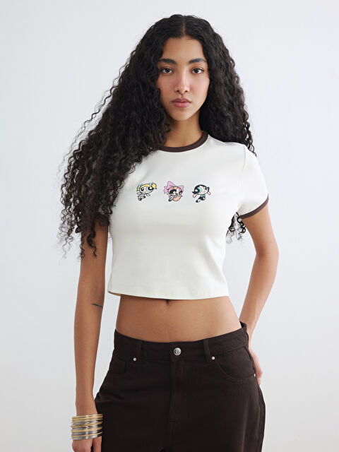 XSIDE Powerpuff Girls Baskılı Kadın Crop