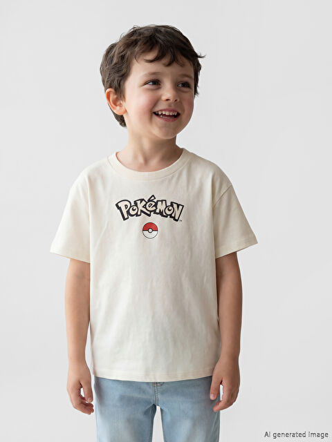 LCW Kids Pokemon Baskılı Erkek Çocuk Tişört