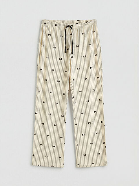 LCW DREAM Beli Lastikli Çizgili Kadın Pijama Altı - S6D195Z8-LRA