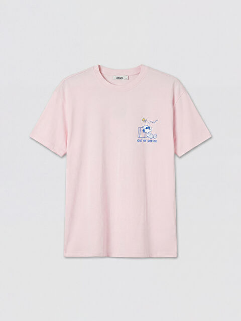 XSIDE Bisiklet Yaka Snoopy Baskılı Kadın Tişört