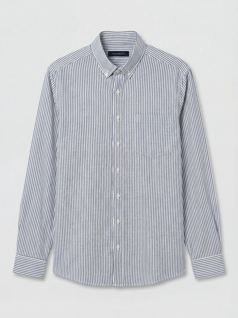 SOUTHBLUE Regular Fit Çizgili Oxford Erkek Gömlek - S6C196Z8-LGS