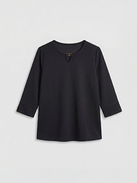 LCW Grace Bisiklet Yaka Soft Touch Bluz - S6C197Z8-CVL