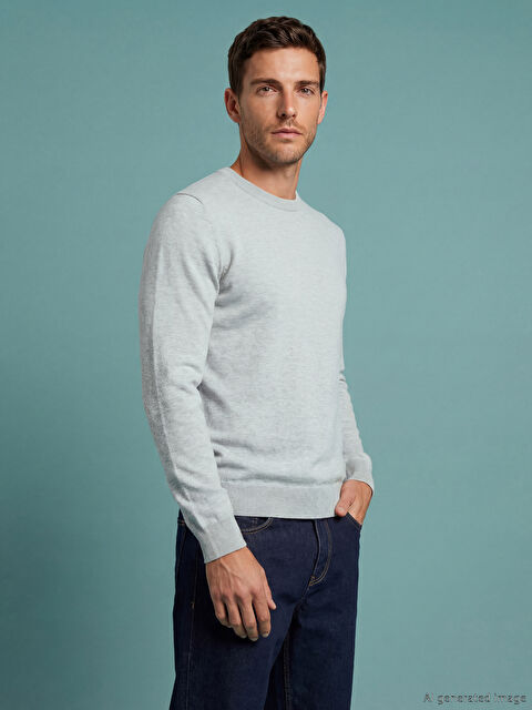 LCWAIKIKI Classic Bisiklet Yaka Erkek Triko Kazak - S6E199Z8-DLN