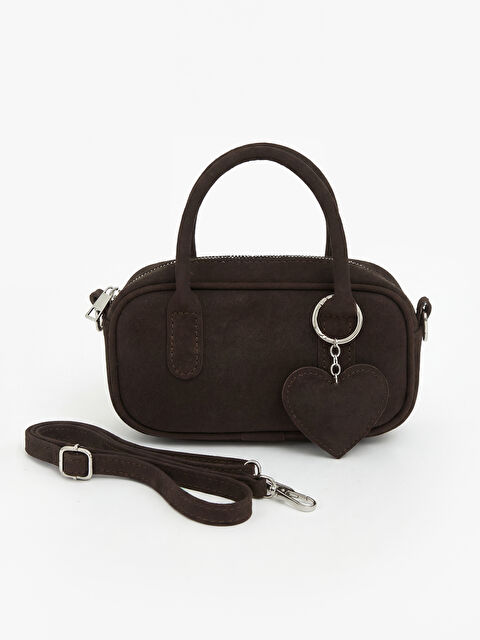 LCW ACCESSORIES Kalp Aksesuarlı Süet Görünümlü Kız Çocuk Omuz Çantası - S6B200Z4-HDB