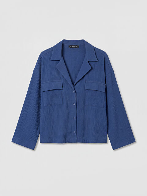 LCW Vision Oversize Kadın Müslin Gömlek