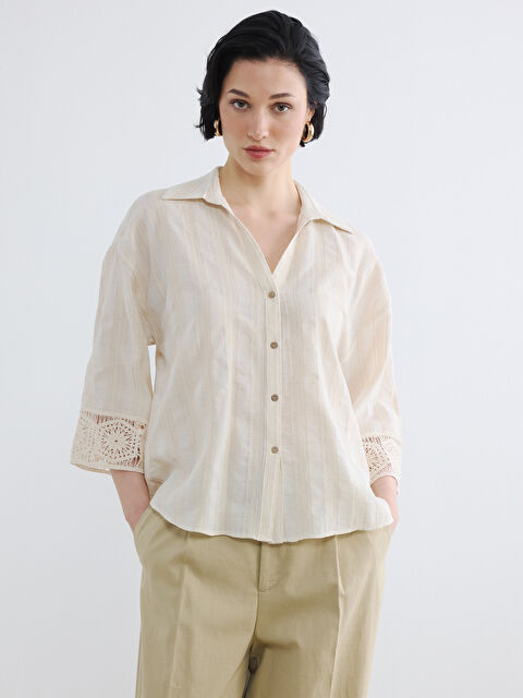 LCW Vision Armürlü Kadın Gömlek