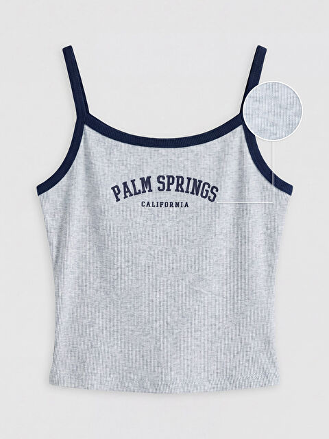 XSIDE İp Askılı California Baskılı Kadın Crop