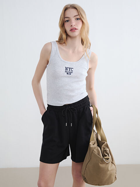 XSIDE U Yaka NYC Nakışlı Kadın Atlet - S6A202Z8-LAL