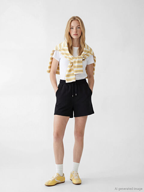 XSIDE Beli Lastikli Kadın Şort