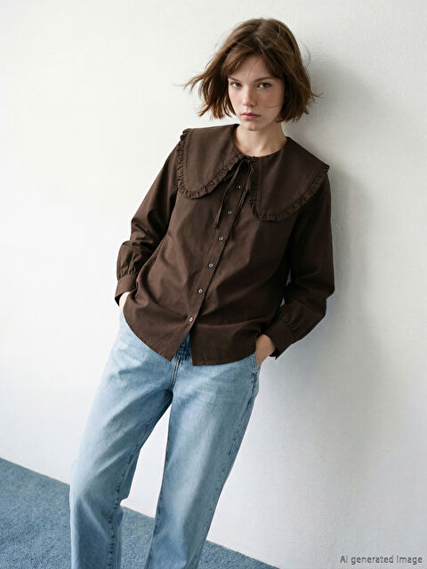 LCW Modest Bebe Yaka Fırfırlı Bluz	 - S6E207Z8-DJ7