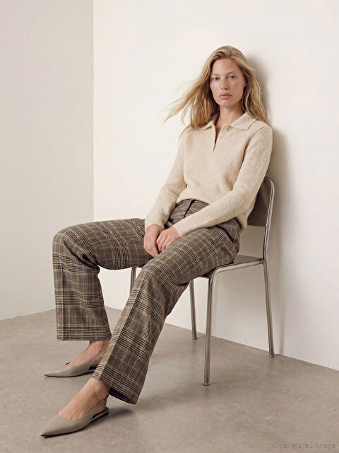 LCW Vision Polo Yaka Yün Karışımlı Kadın Triko Kazak - S6OM86Z8-CTL