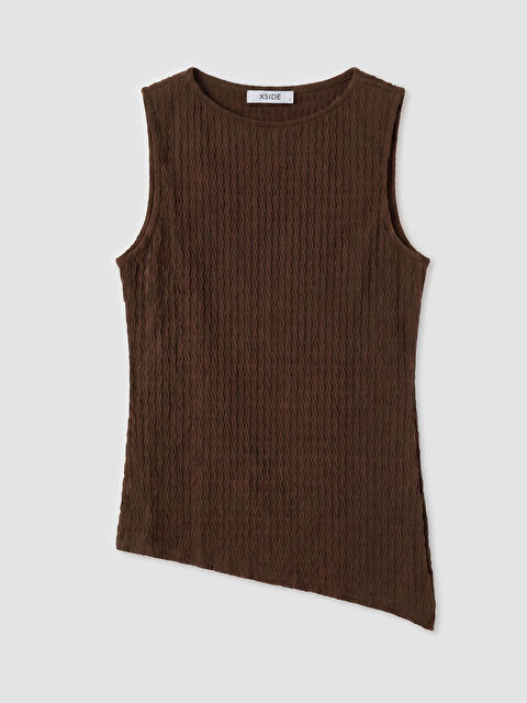 XSIDE Bisiklet Yaka Asimetrik Kesim Bluz