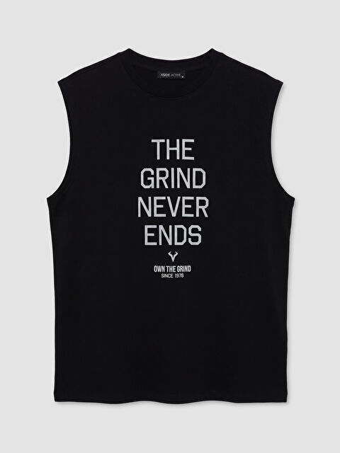 XSIDE ACTIVE Bisiklet Yaka Baskılı Erkek Kolsuz Tişört - S6B212Z8-CVL