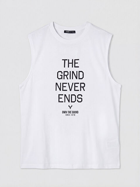 XSIDE ACTIVE Bisiklet Yaka Baskılı Erkek Kolsuz Tişört