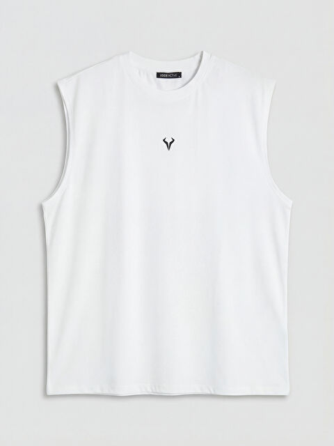 XSIDE ACTIVE Bisiklet Yaka Baskılı Kolsuz Erkek Tişört