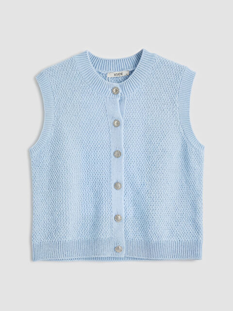 XSIDE Bisiklet Yaka Kadın Triko Yelek - S6C213Z8-DHU