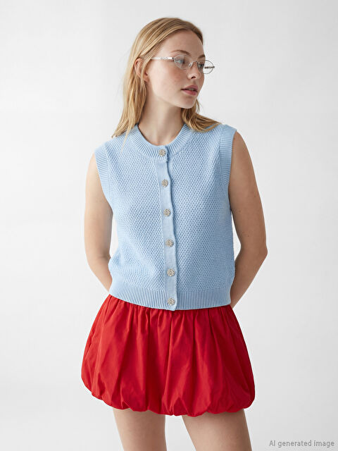 XSIDE Bisiklet Yaka Kadın Triko Yelek