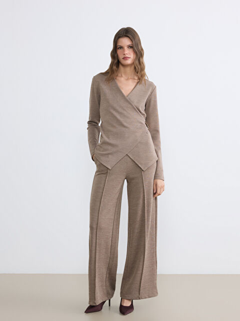 LCWAIKIKI Classic Yüksek Bel Geniş Paça Kadın Pantolon - S6C217Z8-4Z0