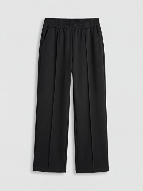 LCW Grace Beli Lastikli Geniş Paça Kadın Pantolon - S6F219Z8-CVL