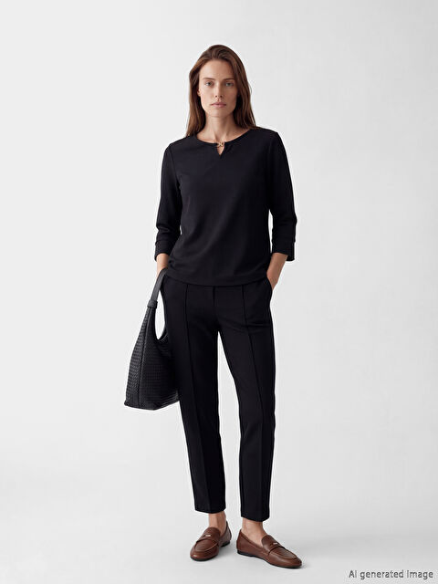 LCW Grace Beli Lastikli Kadın Pantolon - S6D219Z8-CVL