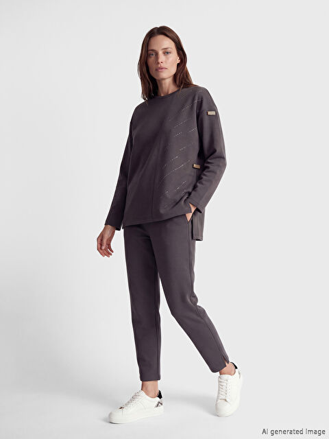 LCW Grace Beli Lastikli Kadın Pantolon