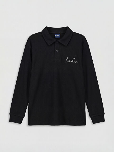 LCW Kids Polo Yaka London Nakışlı Erkek Çocuk Tişört - S6D222Z4-CVL
