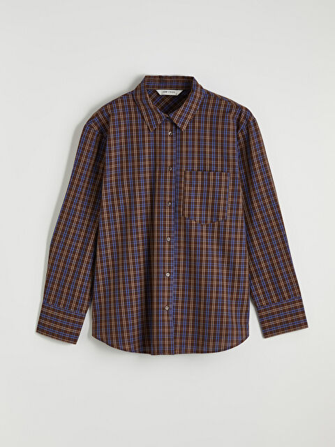 LCW Vision Ekose Gabardin Kadın Gömlek - S6C223Z8-LLL