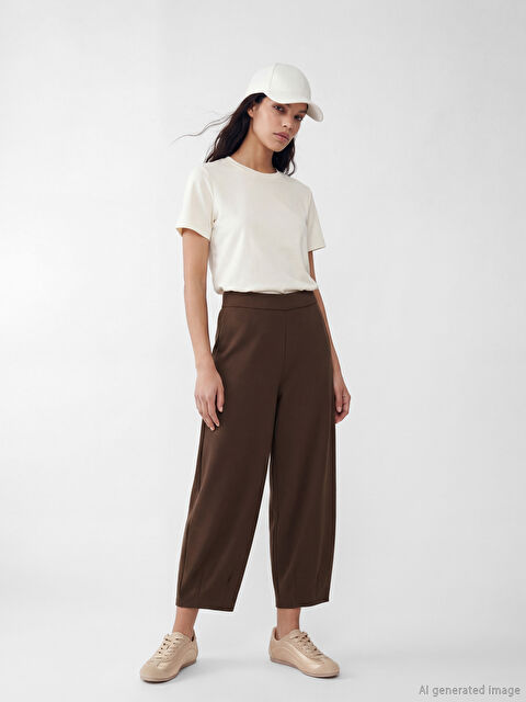 LCW Vision Yüksek Bel Wide Leg Fit Kadın Eşofman Altı