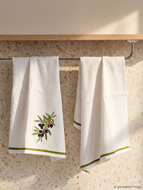 LCW HOME Nakışlı Kurulama Bezi 2'li 40x50 cm