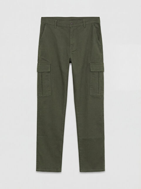 XSIDE Slim Fit Erkek Gabardin Kargo Pantolon - S6E229Z8-KDX