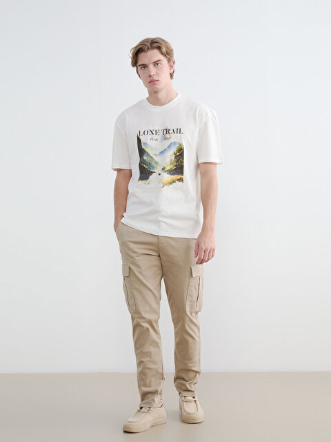 XSIDE Slim Fit Erkek Gabardin Kargo Pantolon - S6E229Z8-SHF