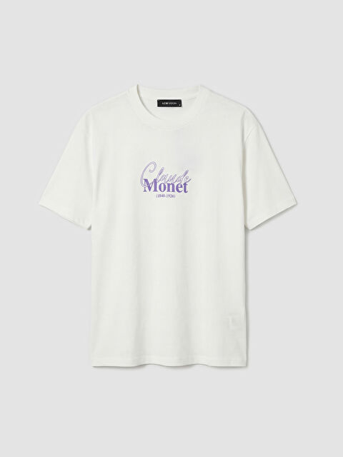 LCW Vision Claude Monet Baskılı Kadın Tişört