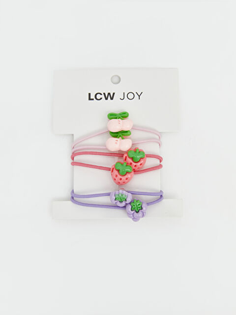 LCW JOY Meyve Figürlü Kız Çocuk Lastik Toka Seti 4'lü