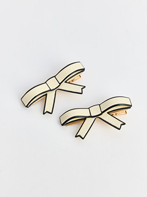 LCW ACCESSORIES Fiyonk Desenli Kadın Toka Seti 2'li