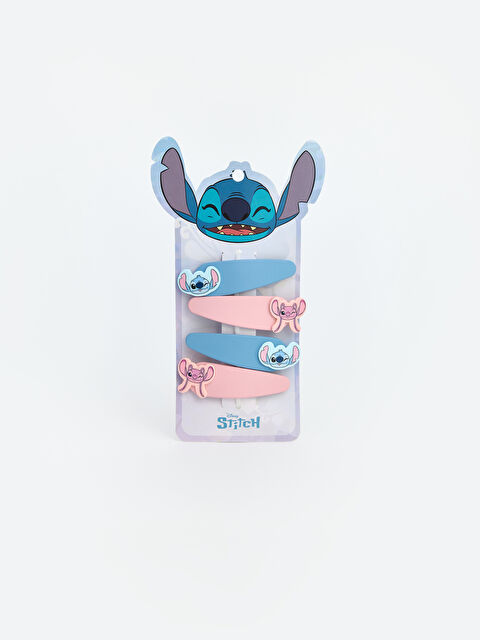 LCW JOY Lilo ve Stitch Baskılı Kız Çocuk Toka Seti 4'lü
