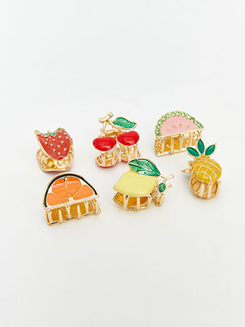 LCW ACCESSORIES Meyve Figürlü Kadın Toka Seti 6'lı