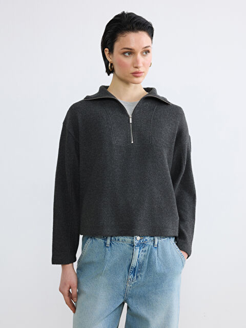 LCW Vision Polo Yaka Kadın Triko Kazak - S6C254Z8-12M