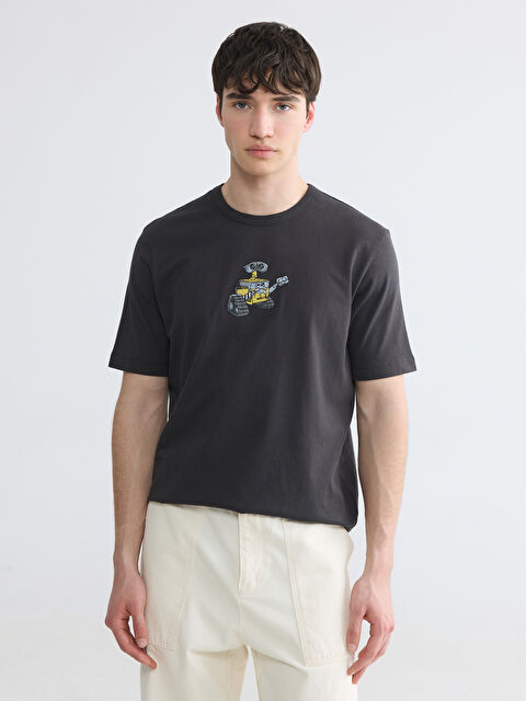 XSIDE Bisiklet Yaka Baskılı Erkek Tişört