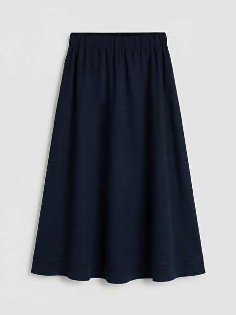 LCW Modest Beli Lastikli Keten Karışımlı Kloş Etek - S6E264Z8-CRP